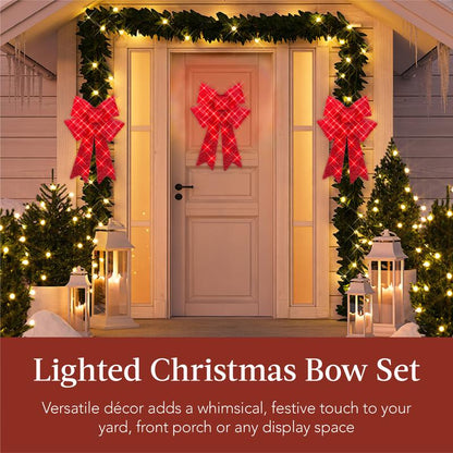 LED Christmas Bows (3 Count)