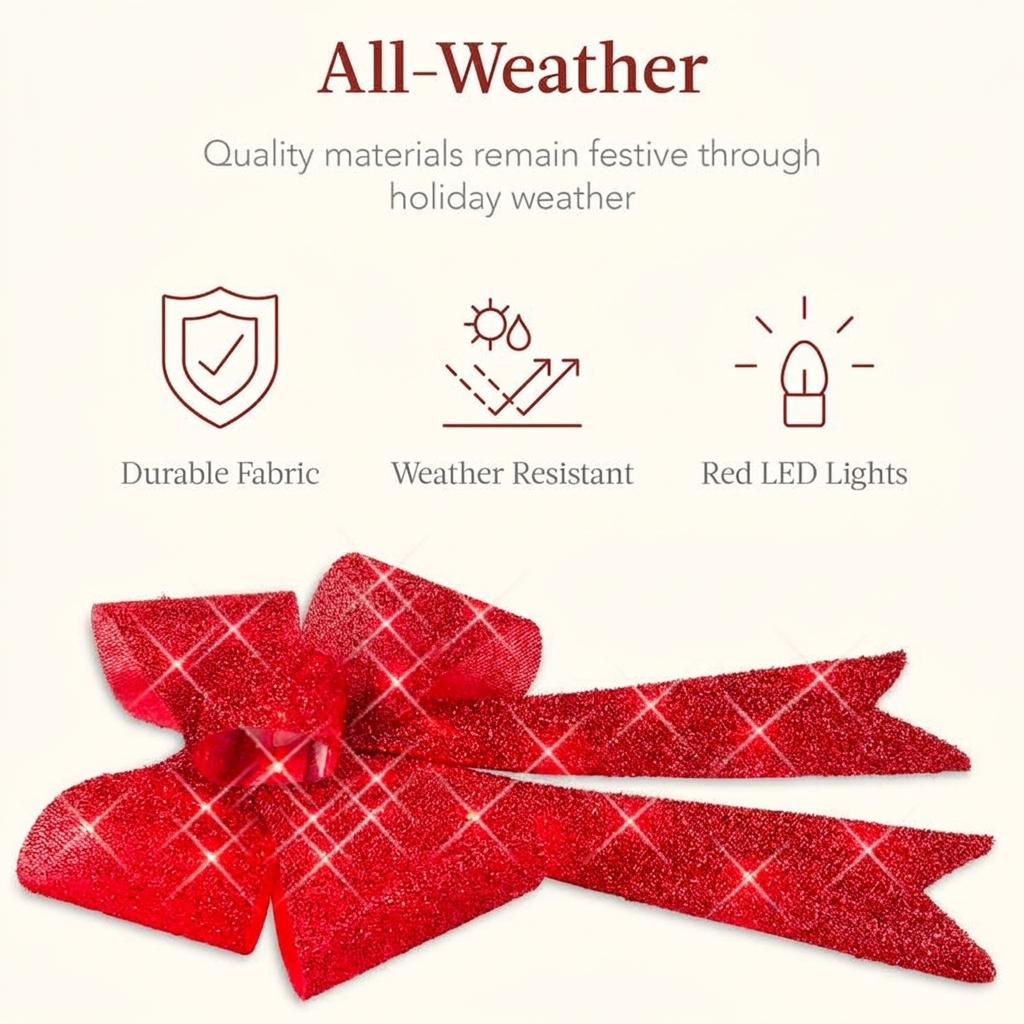 LED Christmas Bows (3 Count)